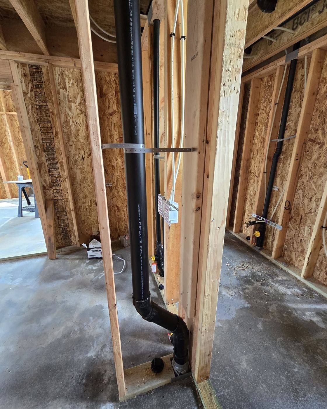 New construction plumbing rough-in in Lake Stevens by A3 Plumbing